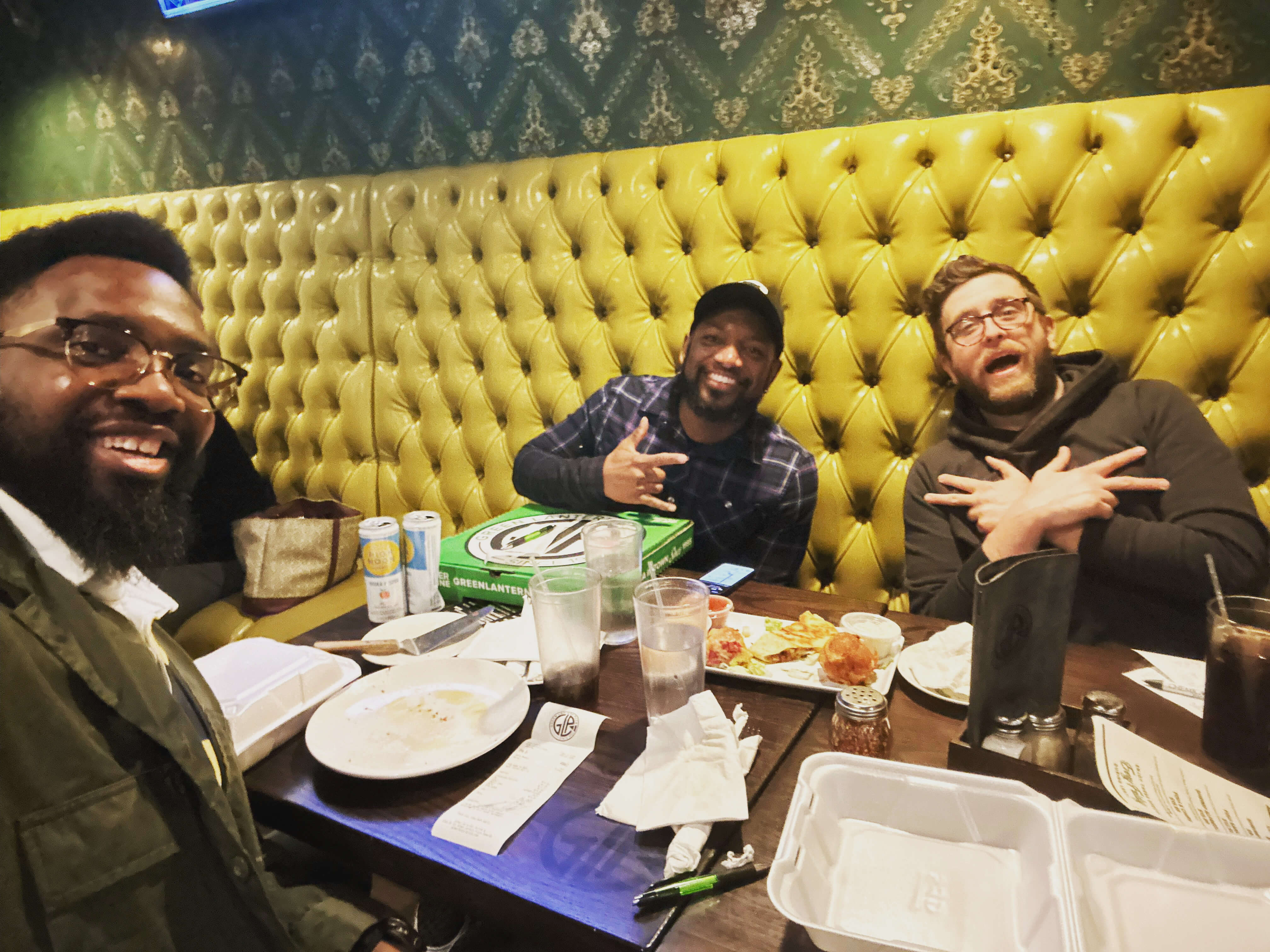 After School Special Podcast crew — Aaron, Double D, and Staffman together